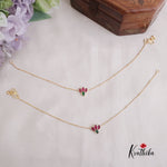 Trendy Lotus Jadau Anklets A48