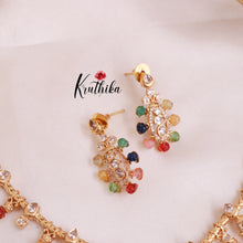 Trendy Multi Stone Chain Set NC 1864
