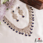Sparkling Floral Leaf Motifs CZ Victorian Necklace NC3152 (Available In 6 Colors)