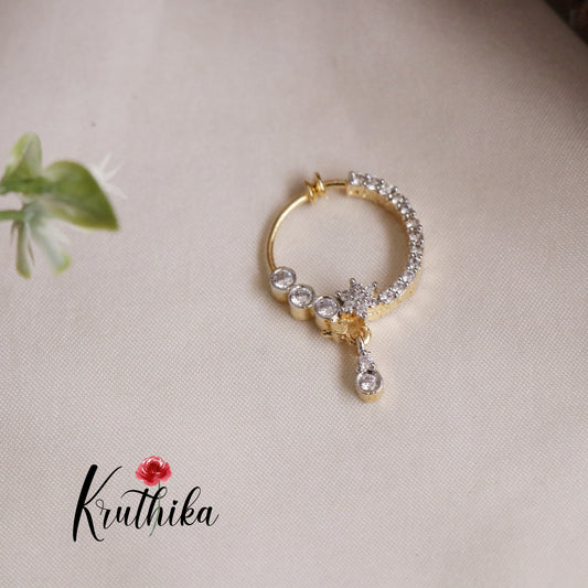 Beautiful CZ Sparking Nose Ring-No Piercing Required N49