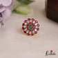 Stunning Floral Motifs Adjustable Finger Ring R52