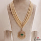 Stunning Multi Strand Pearl Chain With Polki Victorian Pendant LH2112 (Available In 4 Colors)
