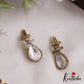 Stunning Teardrop Motifs Diamond-Finish Gold-Tone AD Choker NC2793