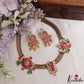 Elegant Shanka-Chakra-Nama Motifs Jadau Necklace NC3136