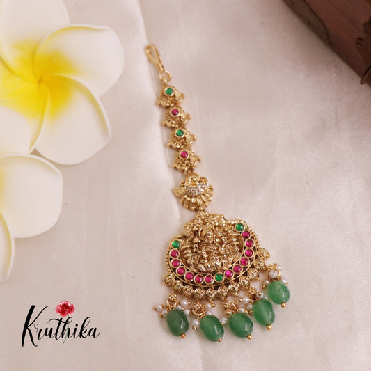 Pretty Lakshmi Jadau Maang Tikka MT236 (Available in 3 Colours)