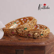 Traditional AD Peacock Kada bangles E189