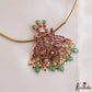 Beautiful Peacock Motifs Kemp Hasli Choker With Pearl Bead Drops NC3257 (Available In 3 Colors)