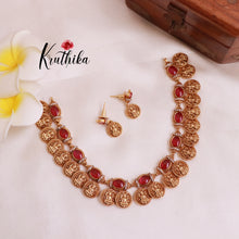 Beautiful Coin Kempu Necklace NC1865