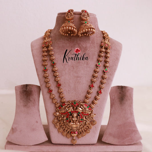Grand Lakshmi Jadau Beads Haaram LH1831