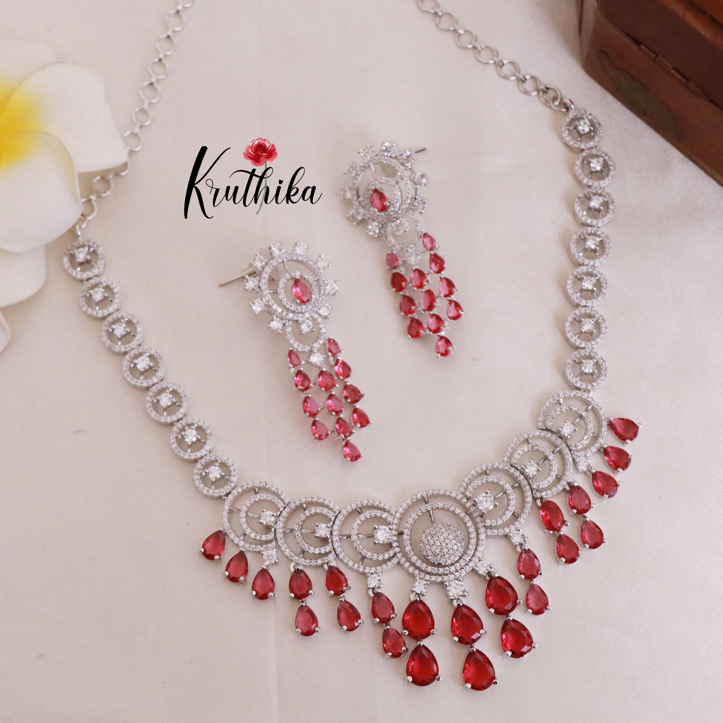 Pretty CZ/AD Necklace NC1828 ( Available in 3 colours)