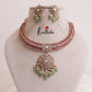 Trendy AD Victorian hasli necklace with bead drops NC1890 (Available in two colors)