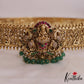 Gorgeous Antique Nagas Lakshmi Motifs Jadau Hip Belt With Bead Drops V336 (Available In 2 colors)