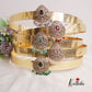 Premium CZ Sparkling Amethyst Pearl Drop Vaddanam V263 (Available in 5 Colours)