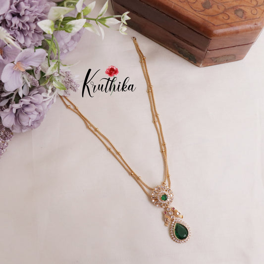 Trendy Two Layer Pigeon Pendant Chain NC2059 (Available in 2 Colours)
