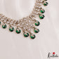 Sparkling Floral Leaf Motifs CZ Victorian Necklace NC3152 (Available In 6 Colors)