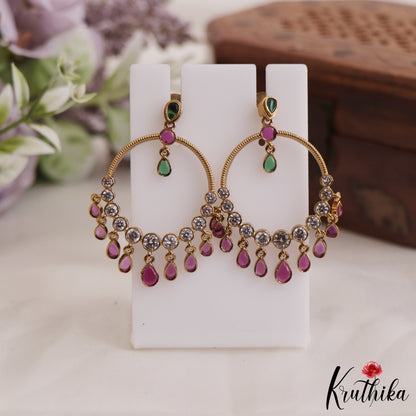 Beautiful Teardrop Chandbali Earrings E875 (Available In 2 Colors)