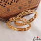 Beautiful Antique Floral Motifs CZ Bangles B553 (Set of 2)