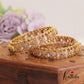 Beautiful Sparking Floral AD/Victorian Bangles B412 Set Of 2 (Available in 3 Colours)