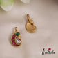 Simple Jadau Peacock Earcuffs | Upper Earrings | Bugadi Earrings E822