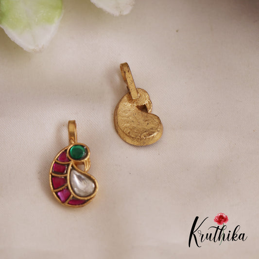 Simple Jadau Peacock Earcuffs | Upper Earrings | Bugadi Earrings E822