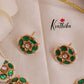 Elegant emerald Jadau Flower choker set 
NC1947