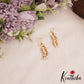 Trendy Gold-Tone Pearl Hook Earrings E1052