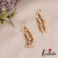 Trendy Gold-Tone Pearl Hook Earrings E1052