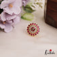 Elegant Teardrop Floral Motifs Adjustable Finger Ring R54