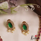 Elegant Geometric Motifs Kemp Necklace With Pearl Drops NC2796