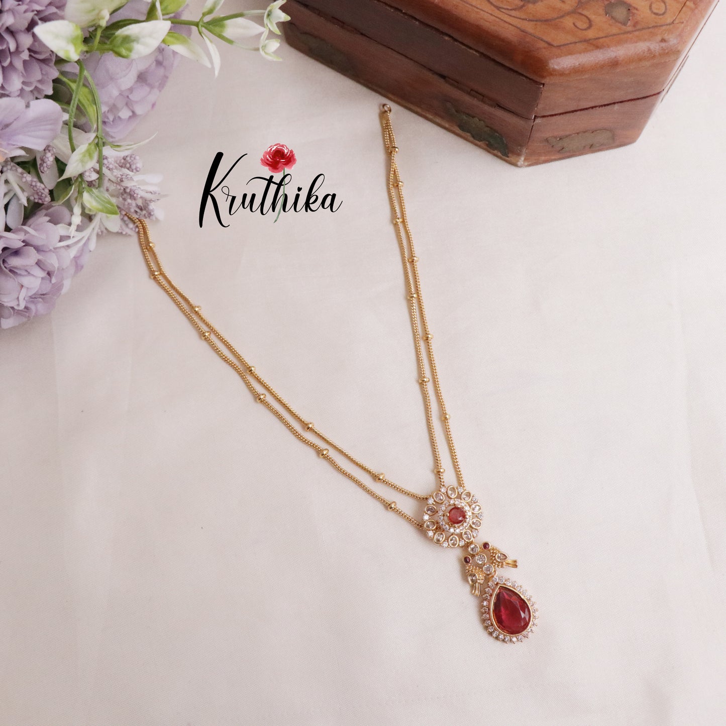 Trendy Two Layer Pigeon Pendant Chain NC2059 (Available in 2 Colours)