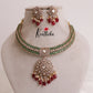 Trendy AD Victorian hasli necklace with bead drops NC1890 (Available in two colors)
