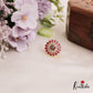 Elegant Teardrop Floral Motifs Adjustable Finger Ring R54
