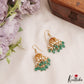 Pretty Teardrop Motifs Jadau Jhumkas With Pearl And Bead Drops E1087