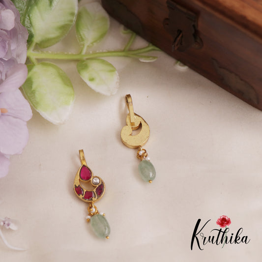 Classic Jadau Teardrop Earcuffs | Upper Earrings | Bugadi Earrings E823