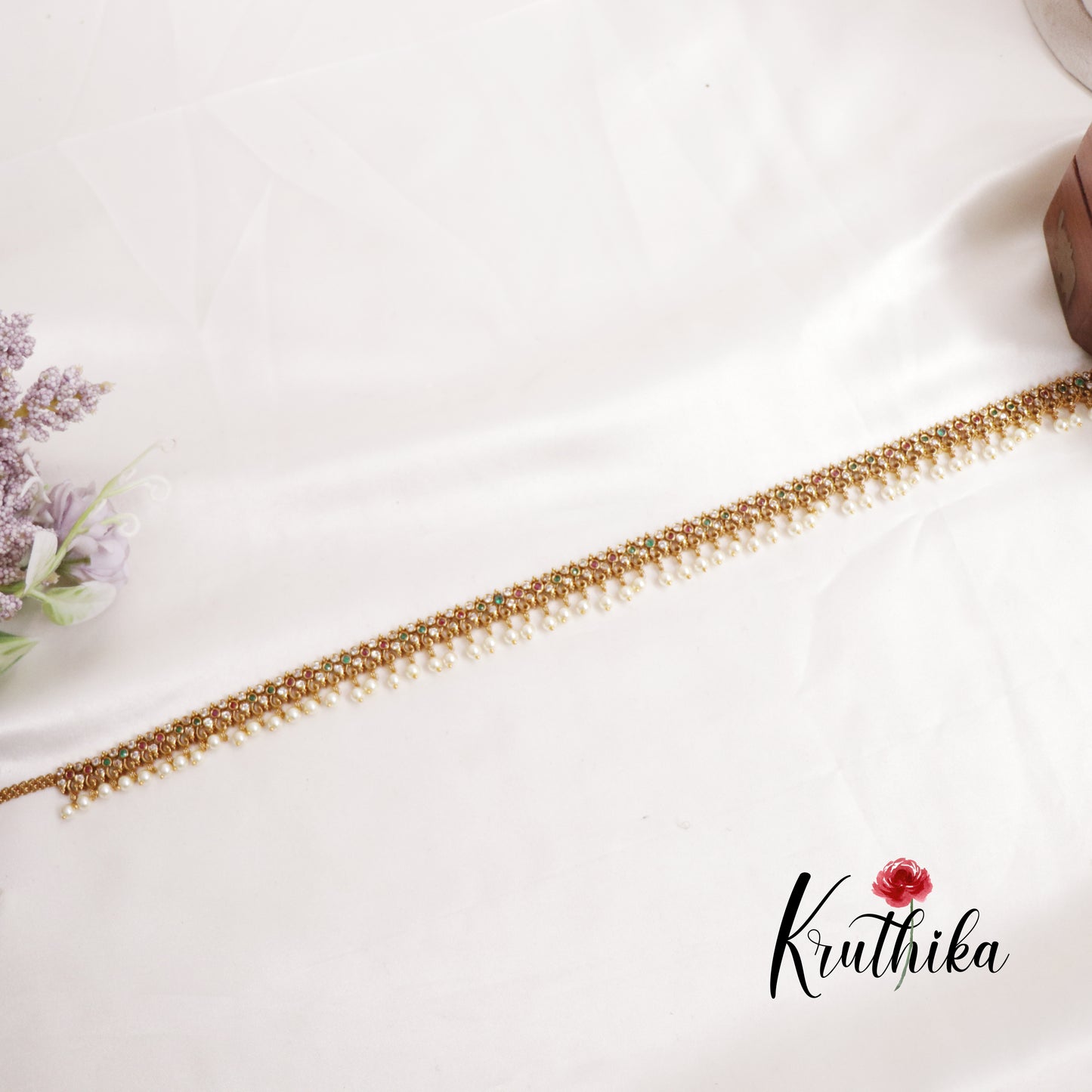 Trendy Kemp Hip Chain with Pearl Drops V306