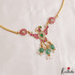 Elegant Garuda Motifs Jadau Hasli Choker With Green Bead Drops NC3212 (Available In 2 Colors)