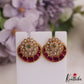 Pretty Floral Motifs Chandbali Jadau Stud Earrings E1013