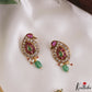 Classic Peacock Motifs Kemp Hasli Choker With Pearl Bead Drops NC3258 (Available In 3 Colors)