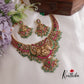 Royal Temple Lakshmi Peacock Jadau Necklace with Golden Beads Drops NC2418 ( Available in 2 colours)