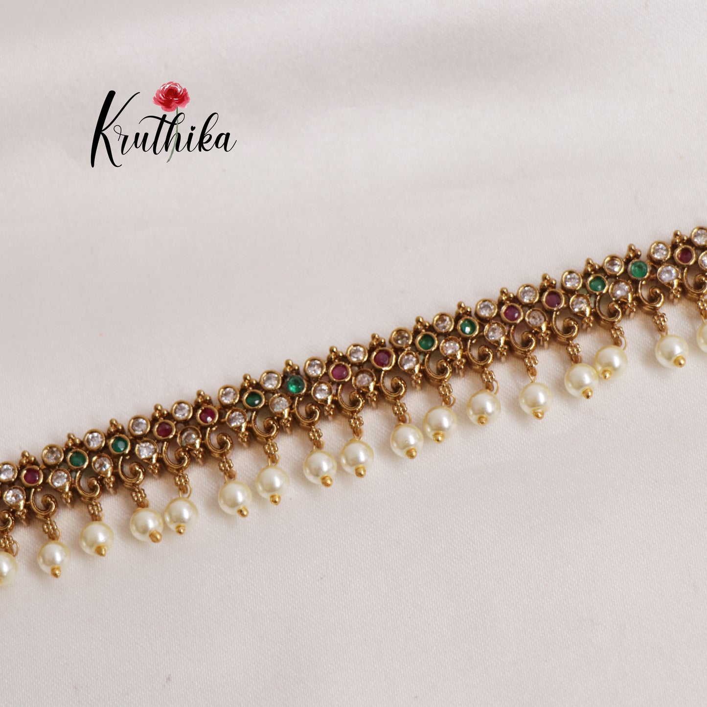 Trendy Kemp Hip Chain with Pearl Drops V306