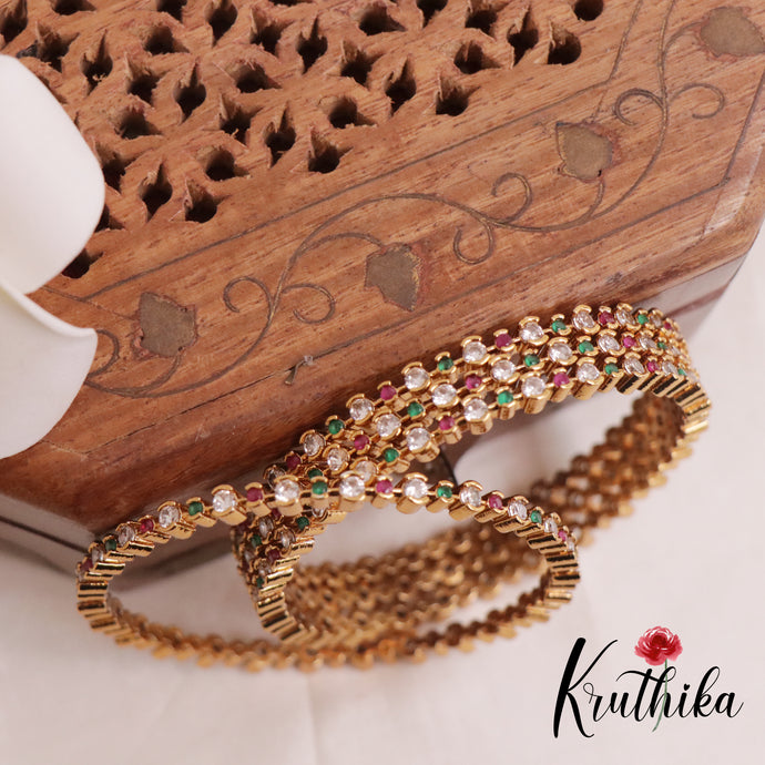 Beautiful Multi Stone Bangles B188 (Set of 4)