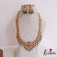 Gorgeous Antique Floral Peacock Motifs Jadau Haaram With Bead Drops LH2048 (Available In 4 Colors)