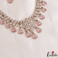 Sparkling Floral Leaf Motifs CZ Victorian Necklace NC3152 (Available In 6 Colors)