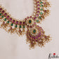 Premium Floral Square Motifs Jadau Guttapoosalu Haaram LH2103