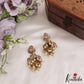 Stunning AD Peacock Jhumkas With Pearl Drops E876 (Available In 2 Colors)