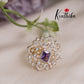 Beautiful CZ Sparking Floral Finger Ring R48 (Available in 3 Colours)