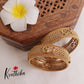 Beautiful gold alike AD Peacock Kada bangles B190