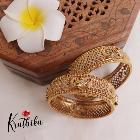 Beautiful AD Peacock Kada bangles B190