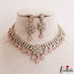 Sparkling Floral Leaf Motifs CZ Victorian Necklace NC3152 (Available In 6 Colors)