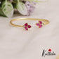 Simple Leaf Jadau Openable Kada B389
